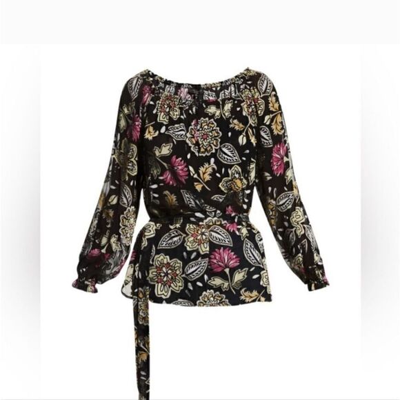 NWT Rag & Bone Sierra Floral Long Sleeve Sheer Blouse  Medium - Picture 6 of 12